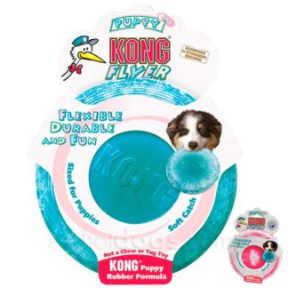 KONG Puppy Flyer Frisbee-Blå/grøn - kong