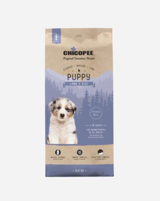 Chicopee Classic Nature Line Puppy - Lam og Ris - 15 kg - Chicopee