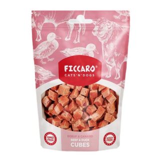 Ficcaro okse og and hundegodbidder, 100g - Ficcaro