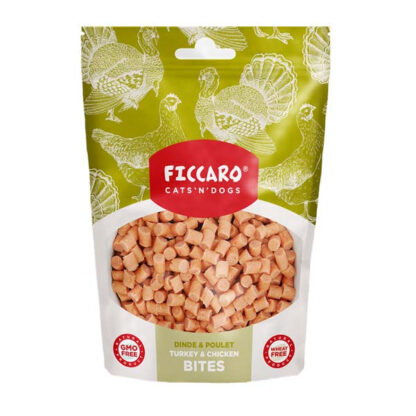 Ficcaro Kalkun/kyllinge hundegodbidder, 100g - Ficcaro