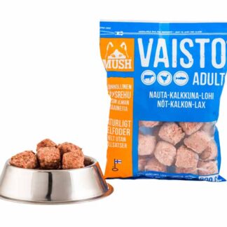 Mush Vaisto Okse, Kalkun, Laks (Blå)-3kg - Mush Vaisto